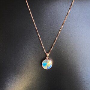 Butler FAC Rose Gold Prism Faceted Crystal Necklace NWT​​​